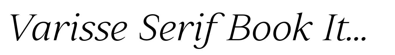 Varisse Serif Book Italic